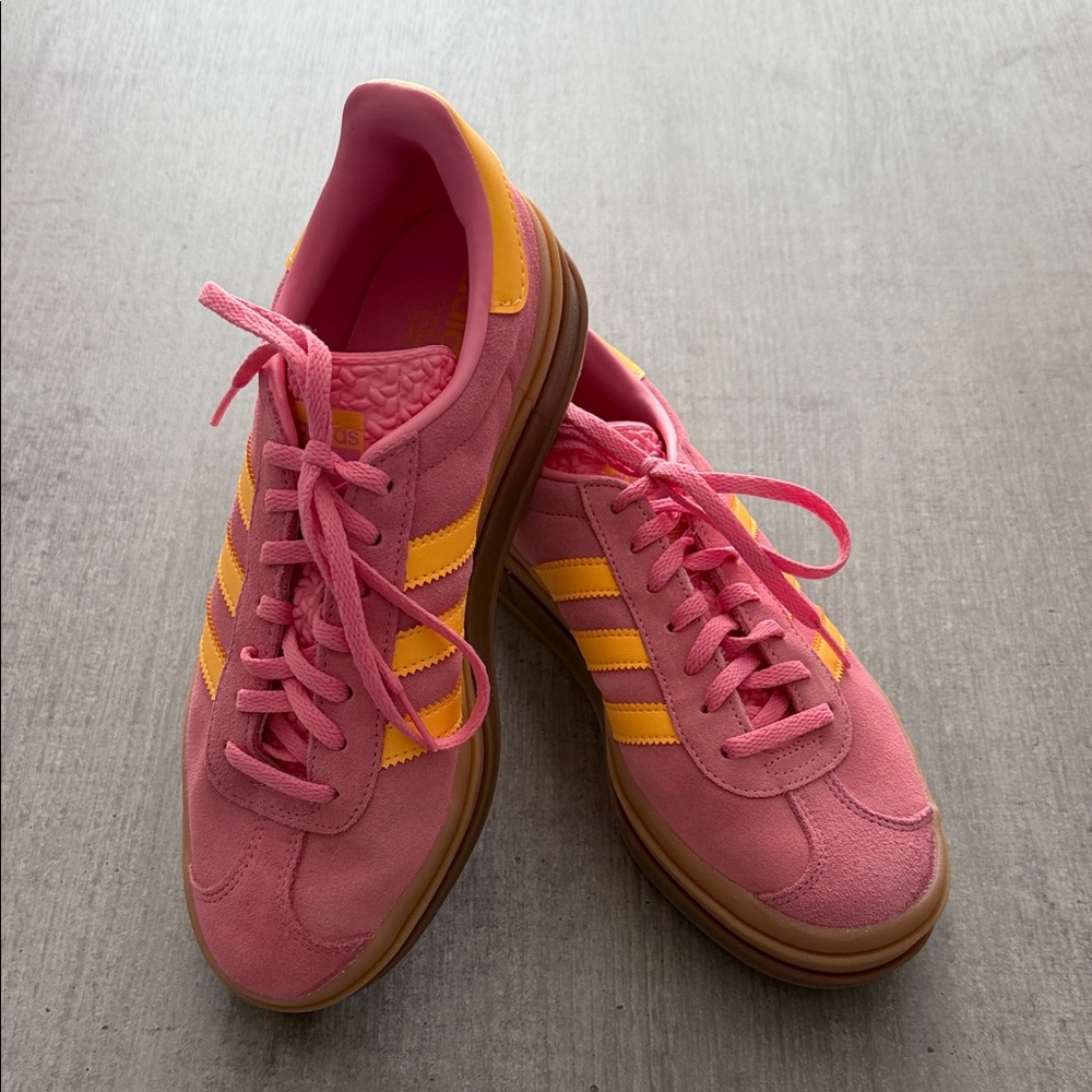 Brand New- Adidas Women's Vibrant Pink and Yellow Sneakers